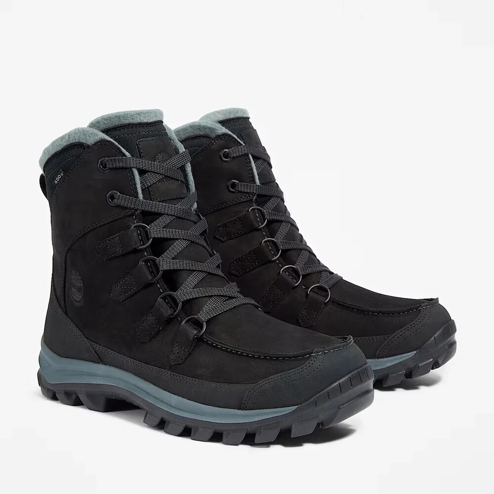 Timberland Chillberg TB1A17V1001 Men Black Nubuck Waterproof Winter Boots TF9061